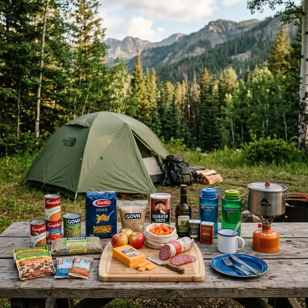 welche lebensmittel zum campen